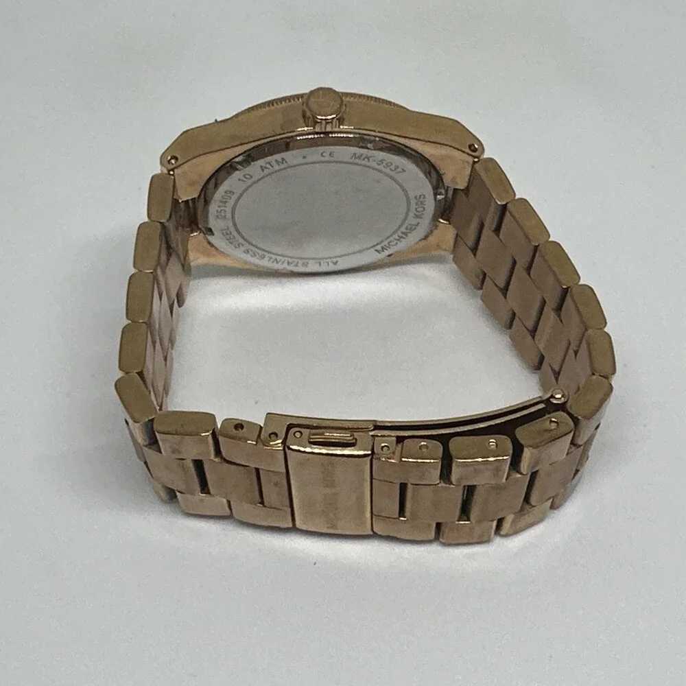 Michael Kors Channing MK5937 Women Gold Stainless Steel Analog Dial Watch HME555